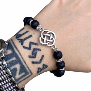 Celtic knot irish lava rock oil diffuser bracelet